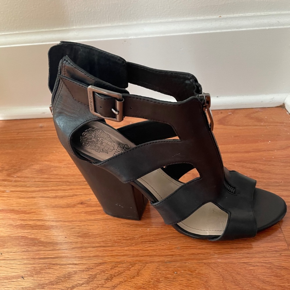Vince Camuto Black Leather Heels